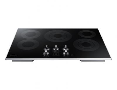 30" Samsung 5-Element Smart Electric Cooktop with Knob Controls - NZ30K6330RS/AA