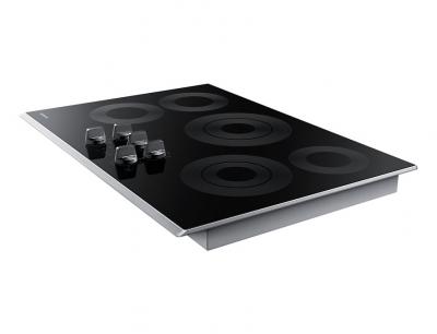 30" Samsung 5-Element Smart Electric Cooktop with Knob Controls - NZ30K6330RS/AA