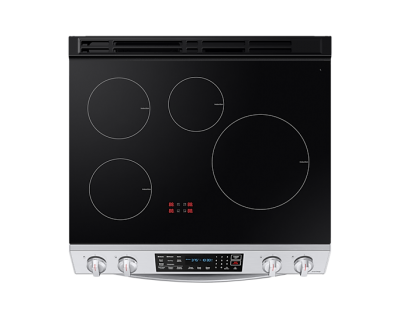 30" Samsung 6.3 Cu. Ft. Slide-in Induction Range with Fan Convection and Air Fry - NE63B8411SS/AC