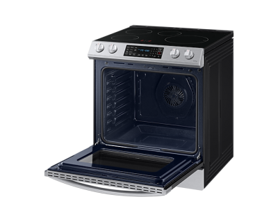 30" Samsung 6.3 Cu. Ft. Slide-in Induction Range with Fan Convection and Air Fry - NE63B8411SS/AC