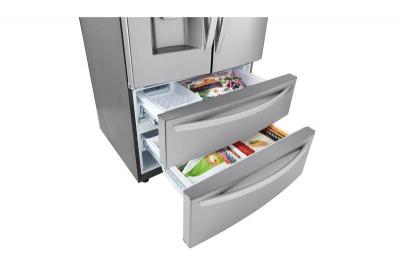 36" LG 28 Cu. Ft. Smart Double Freezer Refrigerator with Craft Ice - LRMXS2806S