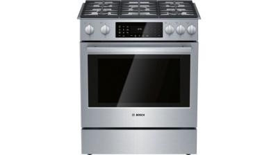 32" Bosch 4.6 Cu. Ft. 800 Series Dual Fuel Slide-in Range Stainless Steel - HDI8056C