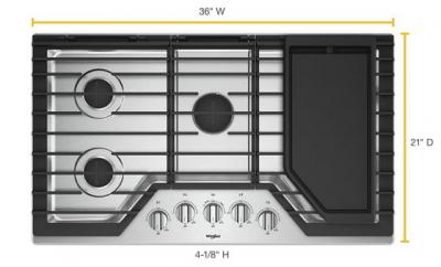 36" Whirlpool Cooktop With Griddle - WCG97US6HS