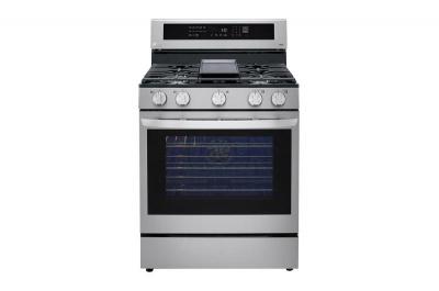 30" LG 5.8 Cu. Ft. Smart Wi-Fi Enabled True Convection InstaView Gas Range With Air Fry - LRGL5825F