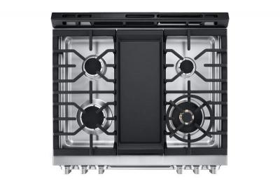 30" LG STUDIO 6.3 Cu. Ft. InstaView Gas Slide-in Range With ProBake Convection and Air Fry - LSGS6338F