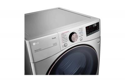 27" LG 7.4 Cu. Ft. Front Load Electric Dryer With Built-In AI In Graphite Steel - DLEX3850V