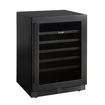 24" Marathon Built-in Convertible Beverage & Wine Cooler in Black Steel - MBWC56-BLS