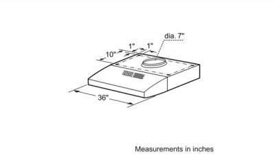 36" Bosch 500 Series Under Cabinet Wall Hood - DUH36252UC