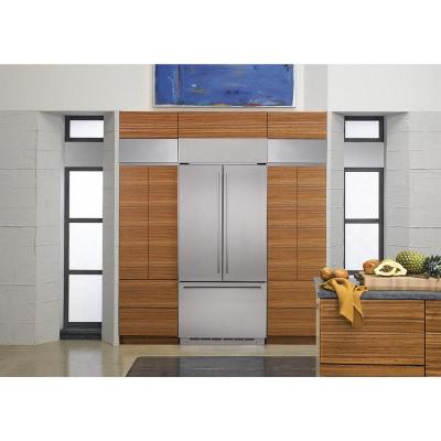 36" Monogram Minimalist Free Standing French Door Stainless Steel Refrigerator -ZWE23ESNSS