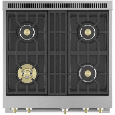 30" Monogram 5.0 Cu. Ft. Gas Professional Convection Range in Stainless Steel - ZGP304NTSS