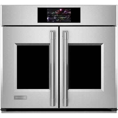 30" Monogram 5.0 Cu. Ft. French-Door Electric Convection Single Wall Oven with WiFi Connect In Stainless Steel - ZTSX1FPSNSS