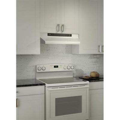 30" Broan 190 CFM Under Cabinet Range Hood In White With Black Trim - BU330WH