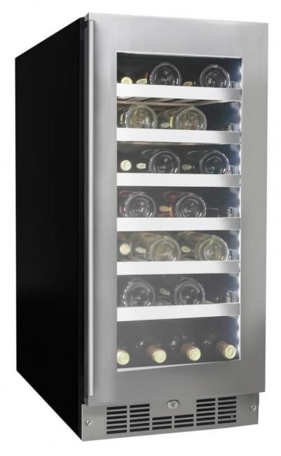 15" Silhouette Built-in Column 27 Bottles Wine Cooler - SPRWC031D1SS