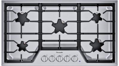 36" Thermador 5 Burner Gas Cooktop - SGS365TS