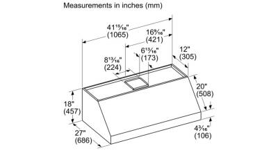 42" Thermador Pro Grand Wall Hood, Optional Blower  - PH42GWS