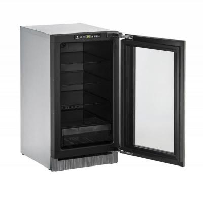 18" U-Line 2000 Series Glass Door Refrigerator - U2218RGLS00B