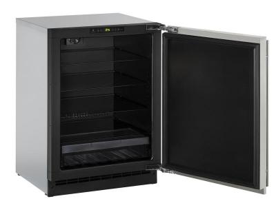 24" U-Line 2000 Series Solid Door Built-In Compact Refrigerator - U2224RINT00B