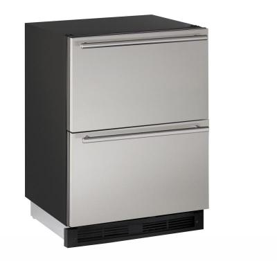 24" U-Line 1000 Series Solid Refrigerator Drawers - U1224DWRINT00B