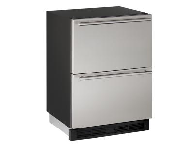 24" U-Line 1000 Series Solid Refrigerator Drawers - U1224DWRS00B