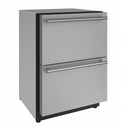 24" U-Line 2000 Series Solid Refrigerator Drawers - U2224DWRS00A