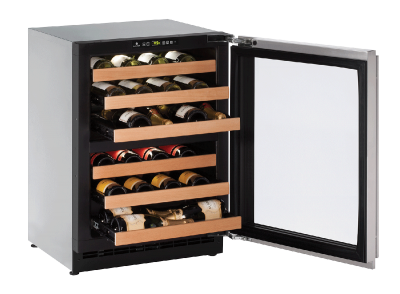 24" U-Line 2000 Series Built-In Wine Cooler Stainless Frame (Lock) - U2224ZWCS13B