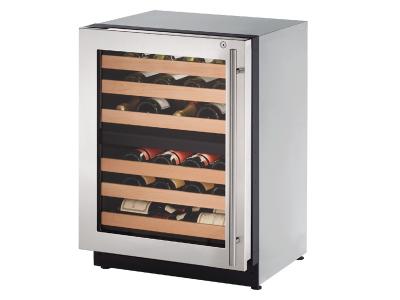 24" U-Line 2000 Series Built-In Wine Cooler Stainless Frame (Lock) - U2224ZWCS15B