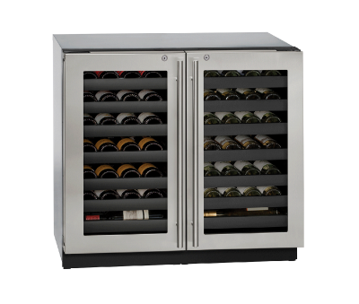 36" U-Line Modular 3000 Series Wine Cooler Stainless Frame (Lock) - U3036WCWCS13B