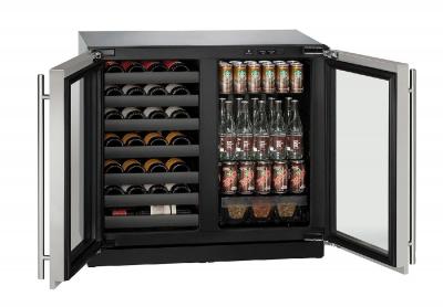 36" U-Line 3000 Series Beverage Center - U3036BVWCS00B