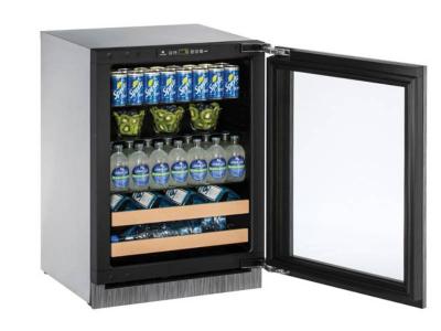 24"  U-Line 2000 Series 4.91 Cu. Ft. Built-in Beverage Center - U2260DCINT00B