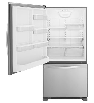 30" Whirlpool 19 Cu. Ft. Bottom-Freezer Refrigerator With Freezer Drawer - WRB329LFBM