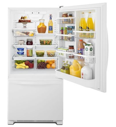 30" Whirlpool 19 Cu. Ft. Bottom-Freezer Refrigerator with Freezer Drawer - WRB329DFBW