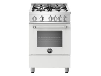 24" Bertazzoni Master Series Gas Range With 4 Burners In Matte White - MAST244GASBIE