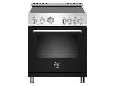 30" Bertazzoni Master Series Induction Range With 4 Heating Zones In Matte Black - MAST304INMNEE