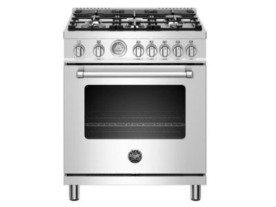 30" Bertazzoni Master Series Liquid Propane Gas Range With 5 Burners - MAST305GASXELP