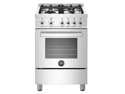 24" Bertazzoni Professional Series Liquid Propane Gas Range With 4 Burners - PROF244GASXELP