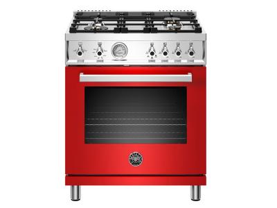 30" Bertazzoni Gas Range with 4 Brass Burner - PROF304GASROT