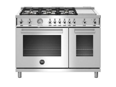 48" Bertazzoni Freestanding Professional Gas Range with 6 Sealed Burners - PROF486GGASXTLP