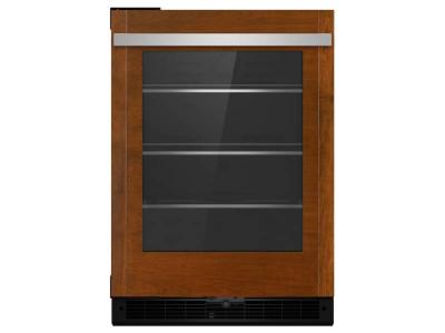 24" Jenn-Air Right Swing Panel-Ready Under Counter Glass Door Refrigerator - JUGFR242HX