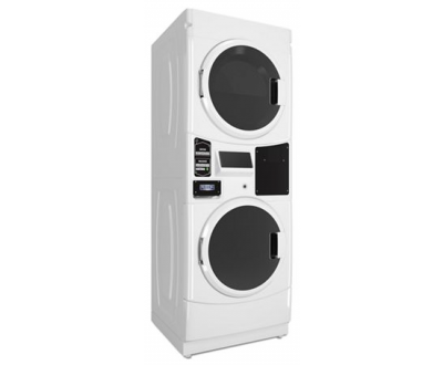 27" Maytag Commercial Electric Stack Washer Dryer with Turbovent System and Card Reader Ready - MLE22PRAZW