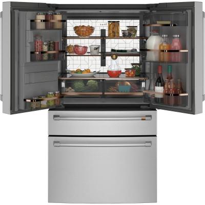 36" Café 22.3 Cu. Ft. Counter-Depth 4-Door French Door Refrigerator in Stainless Steel - CXE22DP2PS1