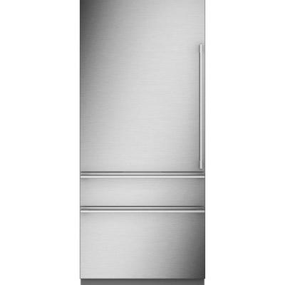 36" Monogram Left-Hinge Integrated Bottom-Freezer Refrigerator - ZIC363IPVLH