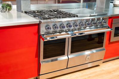 48" Hestan KRD Series Natural Gas Freestanding Dual Fuel Range with 4-Burner in Forth - KRD484GD-LP-WH