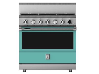 36" Hestan KRDS Series 5-Burner Smart Gas Dual Fuel Range - KRDS365-LP-TQ