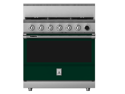 36" Hestan KRDS Series 5-Burner Smart Gas Dual Fuel Range - KRDS365-LP-GR