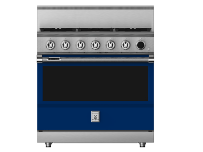 36" Hestan KRDS Series 5-Burner Smart Gas Dual Fuel Range - KRDS365-LP-BU