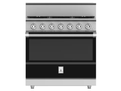 36" Hestan KRDS Series 5-Burner Smart Gas Dual Fuel Range -KRDS365-LP-BK