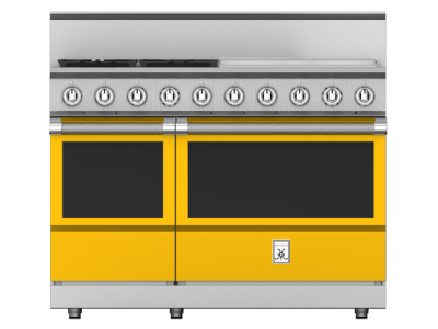 48" Hestan KRG Series Gas Range with 4-Burners - KRG484GD-NG-YW