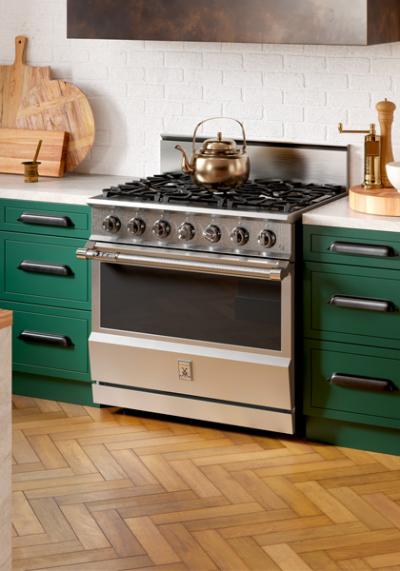 36" Hestan KRD Series Natural Gas Dual Fuel Range with 5-Burner - KRD364GD-NG-TQ