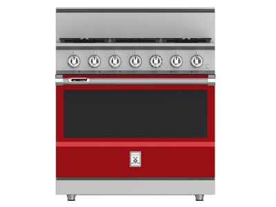 36" Hestan KRD Series Natural Gas Dual Fuel Range with 5-Burner - KRD364GD-NG-RD