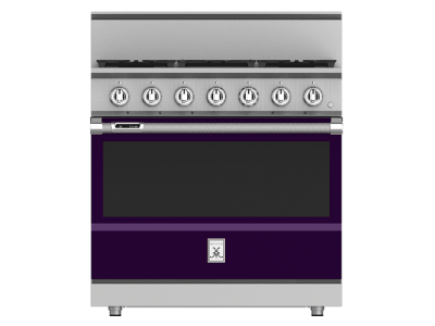 36" Hestan KRD Series Natural Gas Dual Fuel Range with 5-Burner - KRD364GD-NG-PP